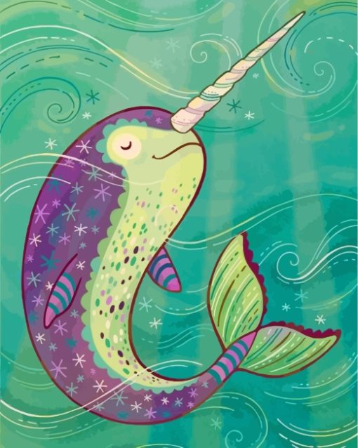 Fantasy Narwhal paint by numbers