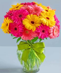 Gerberas In Vase paint by numbers