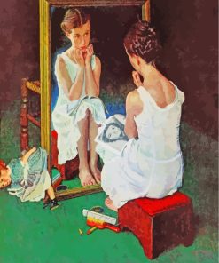 Girl At The Mirror paint by numbers