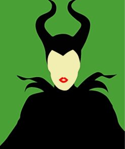 Illustration Maleficent paint by numbers