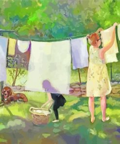 Laundry Day Art paint by numbers