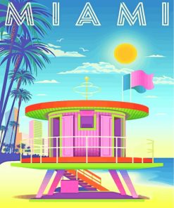 Miami poster paint by numbers