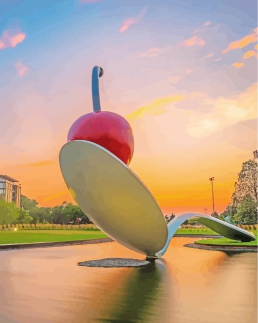 Minneapolis Spoonbridge At Sunset paint by numbers