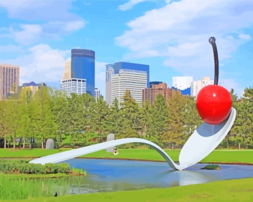 Minneapolis Spoonbridge paint by numbers