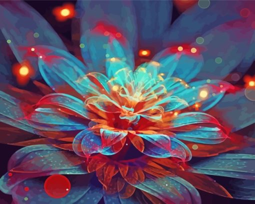 Mystical Flower paint by numbers