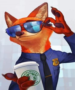 Nick Wilde Zootropolis paint by numbers