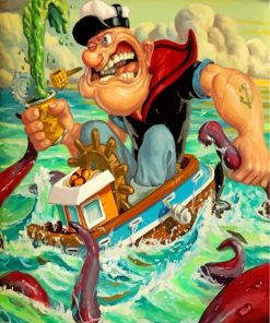 Popeye Art paint by numbers