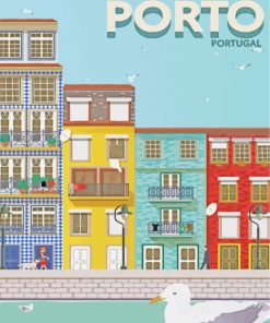 Porto Portugal Poster paint by numbers