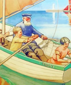 Sailing With Grandfather paint by numbers