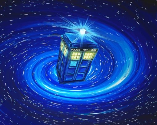 Space Tardis Art paint by numbers