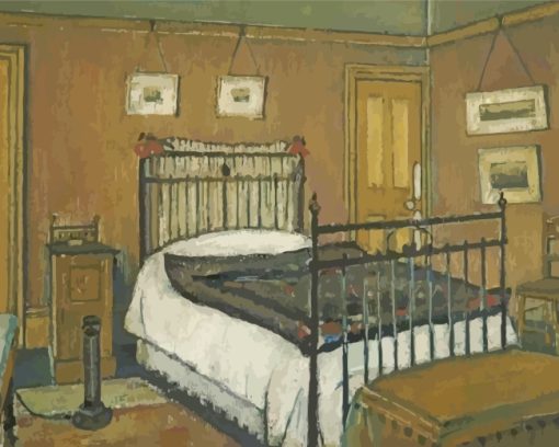 The Bedroom LS Lowry paint by numbers