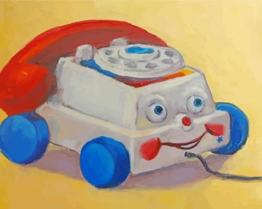 Vintage Phone Toy paint by numbers