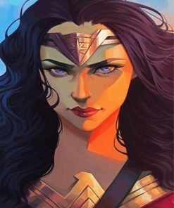 Wonder Woman paint by numbers