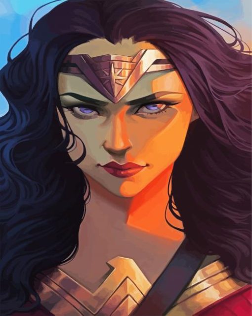 Wonder Woman paint by numbers