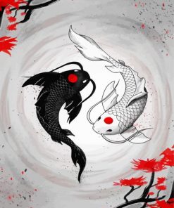 Yin And Yang Fish paint by numbers