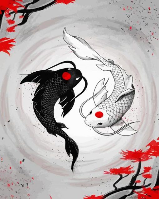 Yin And Yang Fish paint by numbers