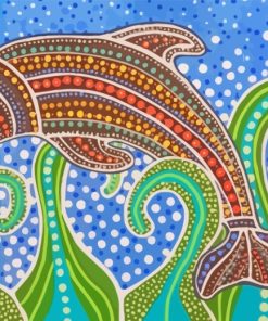 Aboriginal Dolphin paint by numbers