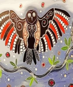 Aboriginal Owls paint by numbers