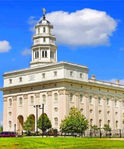 Aesthetic Nauvoo Temple paint by numbers