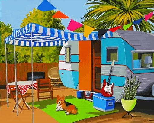 Aesthetic Caravan paint by numbers