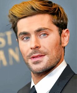 The Actor Zac Effron paint by numbers