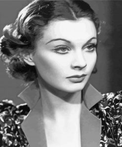 Monochrome Vivien Leigh paint by numbers