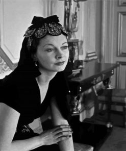 Black And White Vivien Leigh paint by numbers