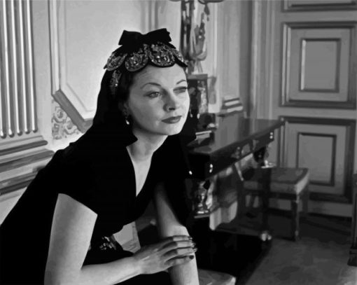 Black And White Vivien Leigh paint by numbers