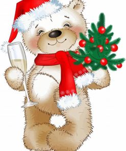 Christmas Bear paint by numbers