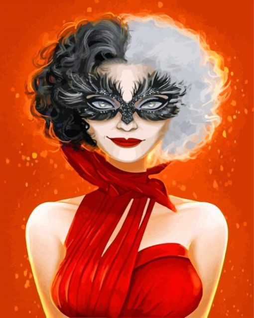 Cruella Illustration Movie paint by numbers