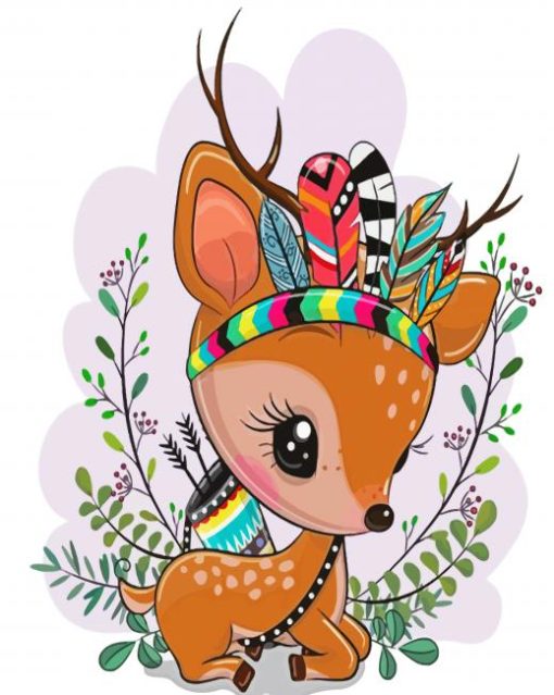 Cute Deer paint by numbers