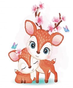 Cute Deers paint by numbers