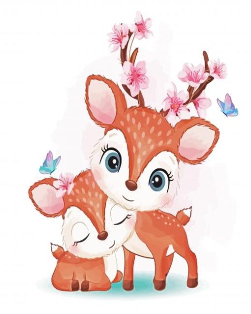 Cute Deers paint by numbers