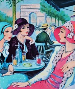 Parisian Deco Ladies paint by numbers