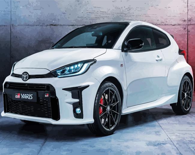 white toyota car paint by numbers