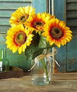 Aesthetic Sunflowers Vase paint by numbers