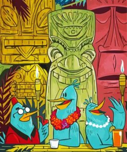 Tiki Birds paint by numbers