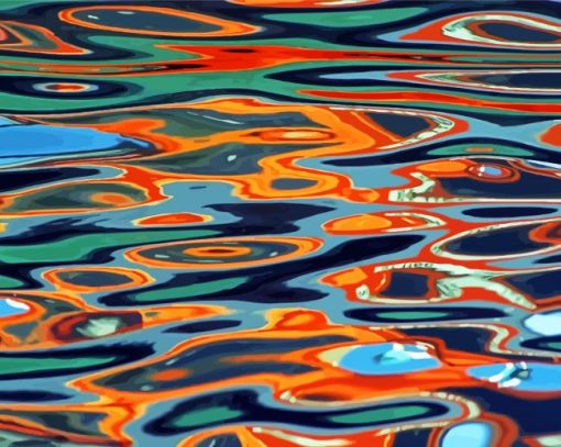 Abstract Water Reflection paint by numbers