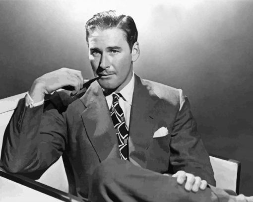 Actor Errol Flynn paint by numbers