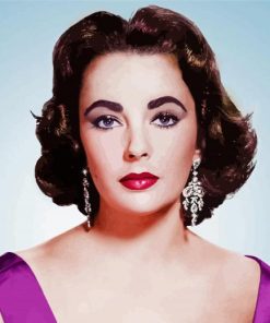 Actress Elizabeth Taylor Paint by numbers