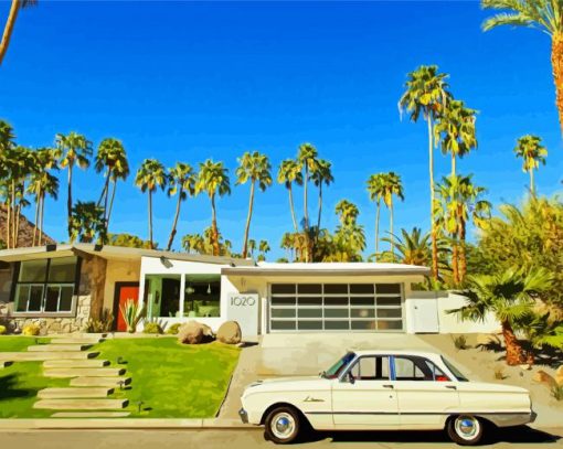 Aesthetic Palm Springs paint by numbers