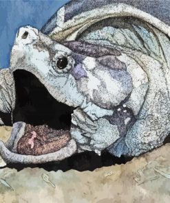 Alligator Snapping Turtle paint by numbers