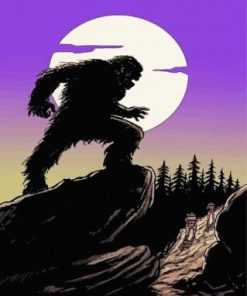 Bigfoot Moonlight Paint by numbers