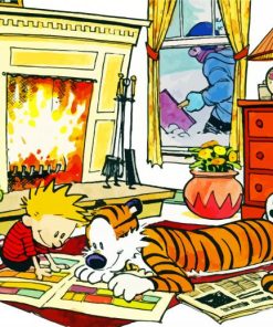 Calvin And Hobbes Adventure Paint by numbers