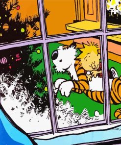 Calvin And Hobbes Christmas Paint by numbers