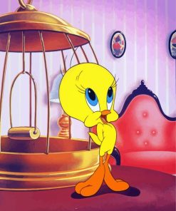 Cartoon Tweety Bird paint by numbers