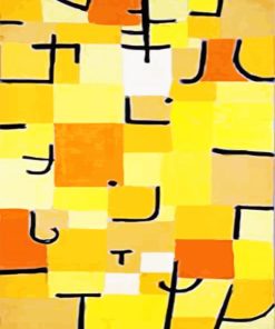 Characters in yellow by paul klee paint by number