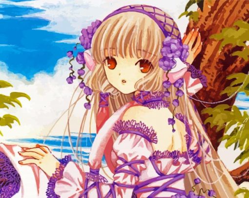 Chobits Anime Girl paint by numbers