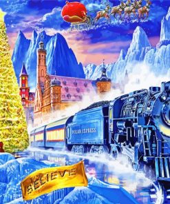 Christmas Polar Express paint by numbers