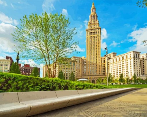 Cleveland The Terminal Tower Residences Paint by numbers